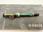 Parker Duofold International Green Marble Fountain Pen New In Box F 18k