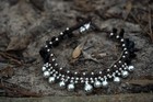 Silver Bell Boho Anklet White Beaded Ankle Bracelet