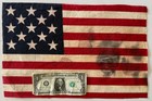 Vintage 13 Star American Parade Flag Folk Art