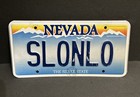 Nevada Vanity License Plate     Slonlo  slow   Low  Low Rider 