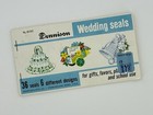 36 Vintage Wedding Seals 6 Designs Gummed Bride Groom Cake Bells Bouquet Booklet