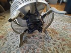 Antique Vintage 1930-40s Mid-century Modern White Circulating Floor Fan  Works 