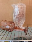 Case Of 24 Vintage Style Crystal Cut Plastic Wine Goblets  Dusty Rose  7 Oz