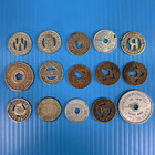 Transit Token Lot Bus Trolley Vintage Coach Fare Usa Collection Group 15pcs