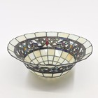 Stained Glass Lamp Shade Tiffany Style Foiled Floral Jewel 14x5 Inches