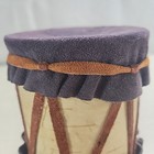 Vintage Birch Bark Souvenir Drum  4 5  T X 4  W