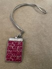 New Coach Logo Monogram Id Card Holder Lanyard Strap Pink Leather W  Bag