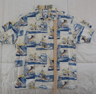 Guy Harvey Men s L Button Down Short Sleeve Mult-color Fish Theme Shirt