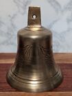 Vintage Large Solid Brass Bell 7x7 Dueling Dragons Yin Yang Asian Art Heavy Loud