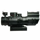 4x32 Tactical Rifle Scope - Tri-illuminated Chevron Recticle Fiber Optic Sight