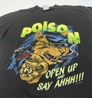 Vtg Poison Open Up   Say Ahhh Tour 1988 T Shirt Sz Xl Single Stitch Band Concert