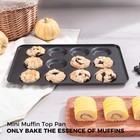 Hongbake Mini Muffin Top Pan For Baking  Premium Top  12 Cup  Dark Gray