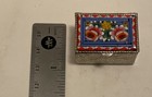Vintage Italian Micro Mosaic Pill Box Rectangular Floral Glass  Italy