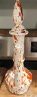 Vintage Mid Century Drip Glaze Decanter  Vase  Large Genie Bottle