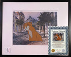The Aristocats Thomas O malley Original Production Cel Disney - Framed W Coa  70