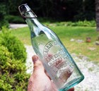 Riverside Bottling Works Isaiah Bunn Warwick Ny Antique Blob Top Beer Bottle Exc