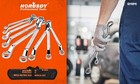9pc Offset Box Wrench Set W  Rolling Pouch 75-degree Metric 6-24mm 12 Point Cr-v