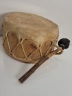 10  Native American Double Sided Drum From Nm Southwestern Style Hide   Wood