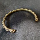Vintage Vintage Brass Rivet Cross Bangle  Gold  Adjustable  Handmade