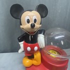 Vintage Disney Mickey Mouse Bank Gumball Machine Complete W  Bottom   Key Works