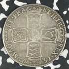1697 Great Britain William Iii 1 2 Crown Lot jm0747 Silver 