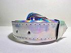 Kids Baseball softball Belt     28  Silver Holographic     Durable  Unisex