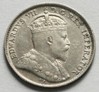 1908 Newfoundland 5 Cents Silver Coin - Au  5c Canada Better Grade