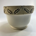 Vintage Hosley Potteries Cache Pot Planter Cream Holly Farmhouse Cottagecore 7x5