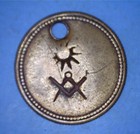 Unusual Playing Cards Whist Game Counter W  Freemasonry Monograms -  59213926     