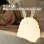 Cute Bunny Rabbit Silicone Rechargeable Nursery Decor Bedroom Night Light