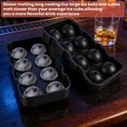 1 6in Round Ice Cube Ball Maker Tray Silicone Sphere Mold Bar Whiskey Cocktails