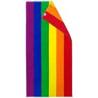 Gay Flag Beach Towel Lgbtqia  Pride Parade 30 X 30  X 60  Reversible Rainbow