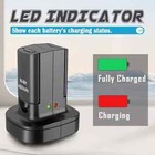 2 Battery Pack   Charger Dock Station For Microsoft Xbox 360 Wireless Controller