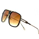 Sunglasses Gold Frame Brown Lens Fashion Oversized Square Shades Driving Trendy