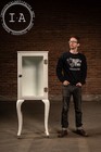 Antique Dental Cabinet With Cabriole Legs In White