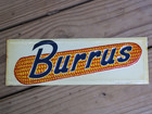 Near Mint   1950 s Era Graphic Burrus Seed Corn Old Embossed Tin Sign