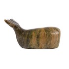 Signed Louis Wilson Carved Inuit Soapstone Whale