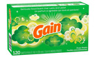 Gain Dryer Sheets Laundry Fabric Softener  Original Scent  120 Count Freeship