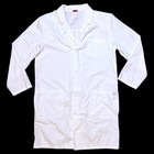 Dickies Lab Coat Mens White Button Up Cotton poly Blend Relaxed Fit Size M