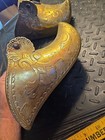 Vintage Pair Of 2 Spanish Conquistador Style Brass Horse Saddle Stirrups Decor