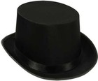 Timeless Black Satin Top Hat For Kids And Adults - Ideal For Parties   Halloween