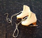 Jackson Ultima White Fusion Freestyle Figure Skates Size 5 5 W bag   Guards