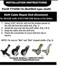  shift Cable Repair Clip gm Only W  ball  Or  bell  Shaft  T74498-1a Please Read