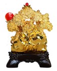 Big Chinese Zodiac Rat Statue With Bejeweled Money Tree And Money Bag