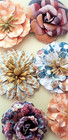 Recollections Signature Floral Embellishments  Fall Flowers - 6 Pcs