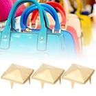 100pcs Square Pyramid Punk Rivets 4 Claw Metal Studs For Bracelets Clothing