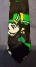 Vtg The Disney Catalog Mickey Mouse St Patricks Day Silk Tie Leprechaun Shamrock