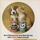 Friskies Dog Cat Food Coupon Vintage Print Ad 1971  0406