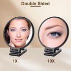 1x 10x Magnifying Handheld Mirror Double Sided  Foldable Travel Makeup Mirror  A