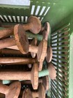 32pc Antique Wooden Spools Slovakia Large Textile Bobbins Industrial Salvage